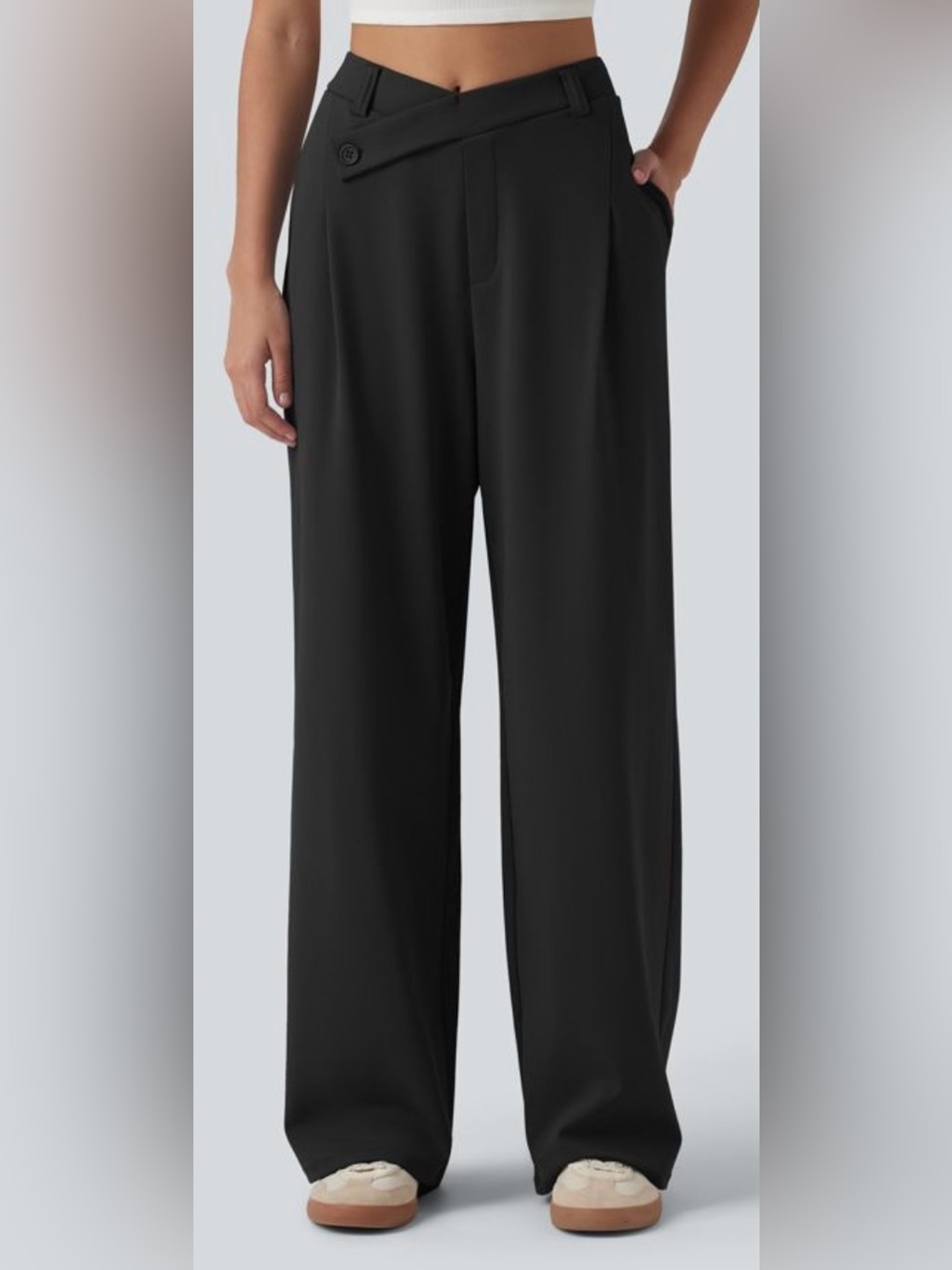 NEW Halara Flex DayStretch Asymmetric High Waisted Wide Leg Work Pants Size 1X